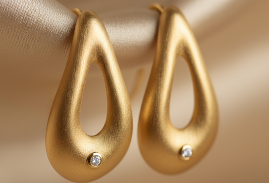 Les Boucles Aurélia : Quand l'Or 18K imite la texture de la soie (et pourquoi c'est révolutionnaire).