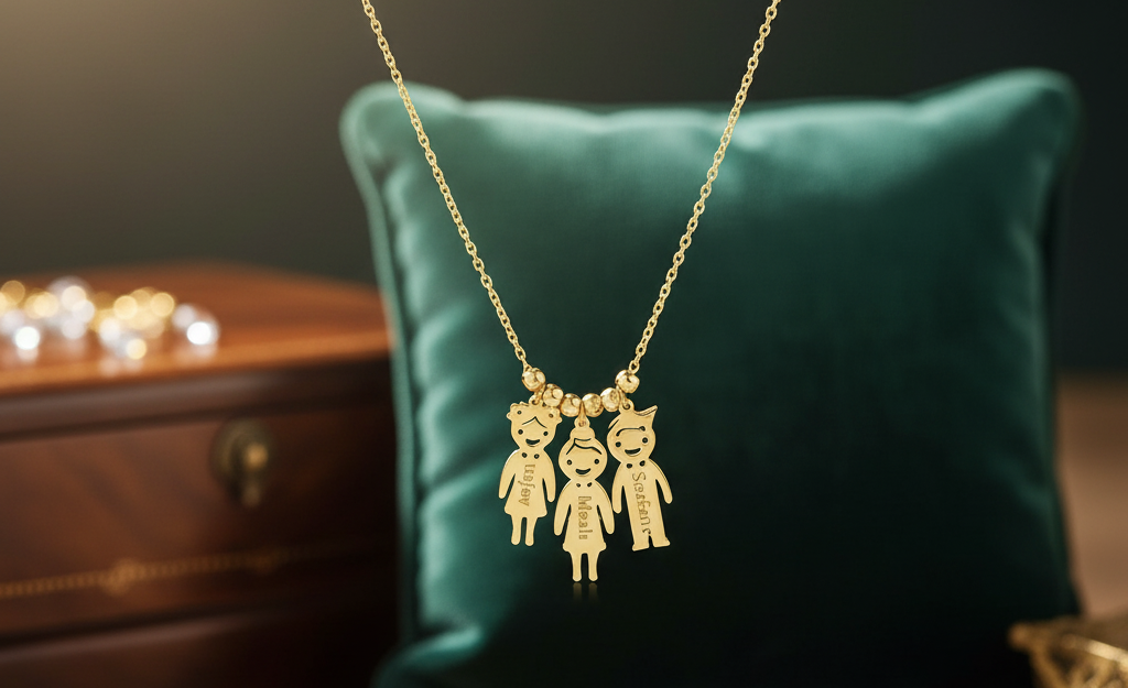 Collier Neo Happy Family : L'Évolution du Lien Familial dans l'Or 18K