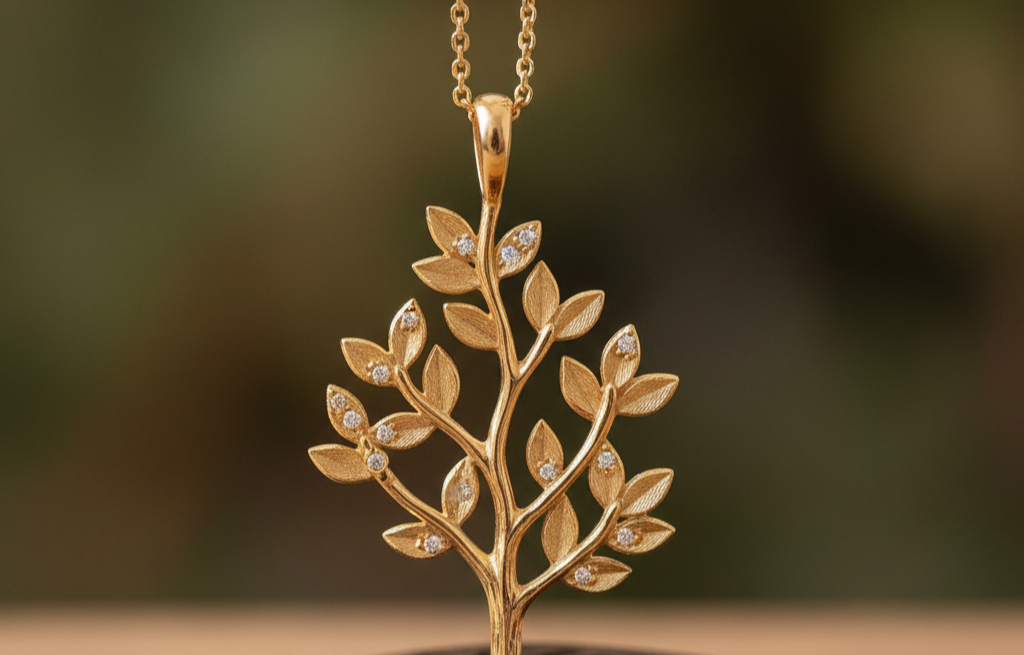 Collier Branche de Vie : L'éloge d'un bijou qui célèbre le lien avec la nature et l'héritage Amazigh.