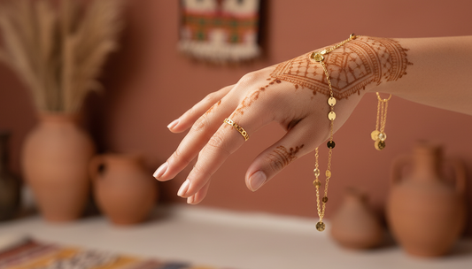 La Hand Chain : Quand le Henna Rencontre l'Or 18K du Maroc