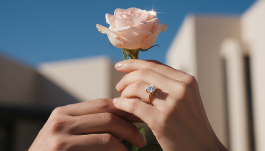 Bague de Fiançailles : L'Or 18K pour un Classique Marocain Moderne