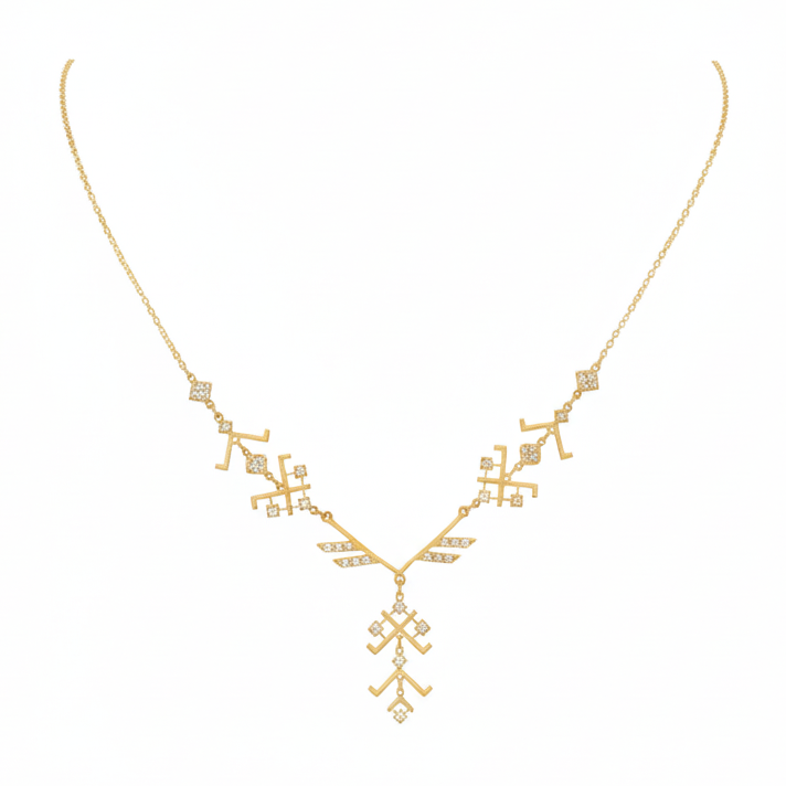 18K Gold Tribal Harmony Necklace
