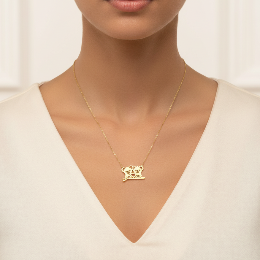 Collier Koala en Or 18k