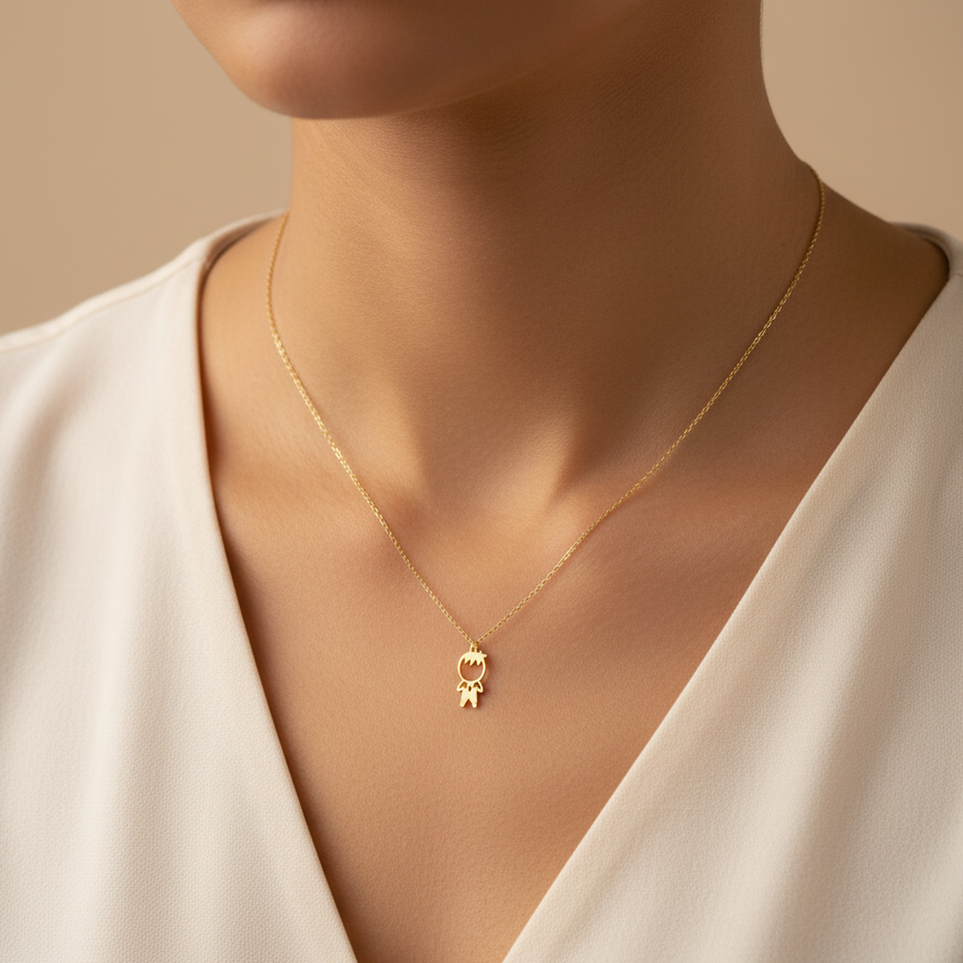 Collier It's a Boy en Or 18K