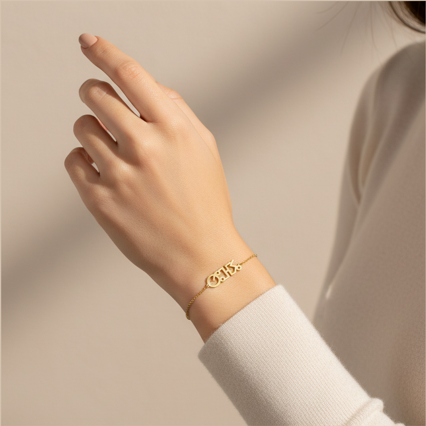 Bracelet Tifinagh Personnalisé en Or 18K