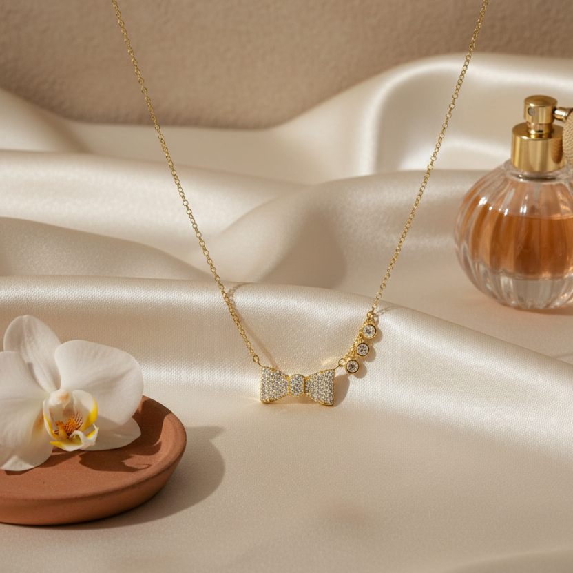 18K Gold Butterfly Necklace