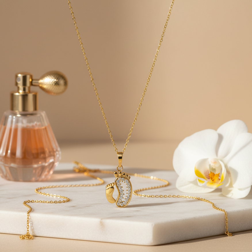 Collier Pied en Or 18K