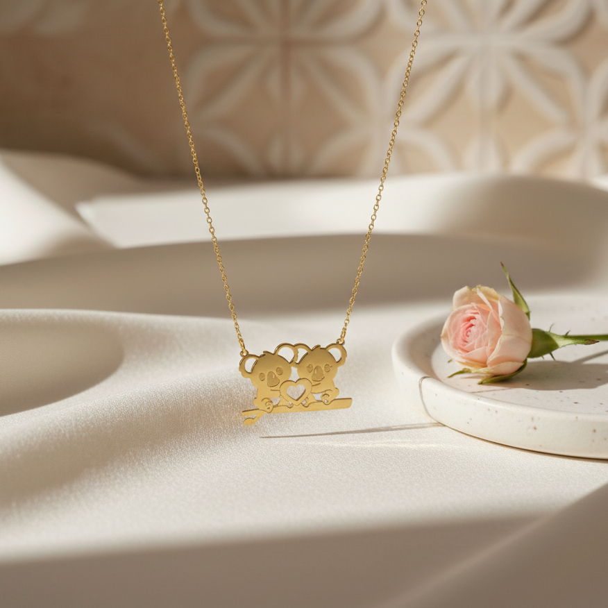 Collier Koala en Or 18k