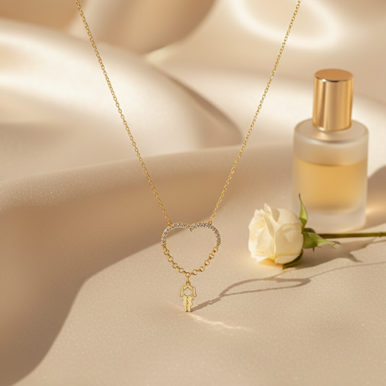 Heavenly Hugs Necklace in 18K Gold