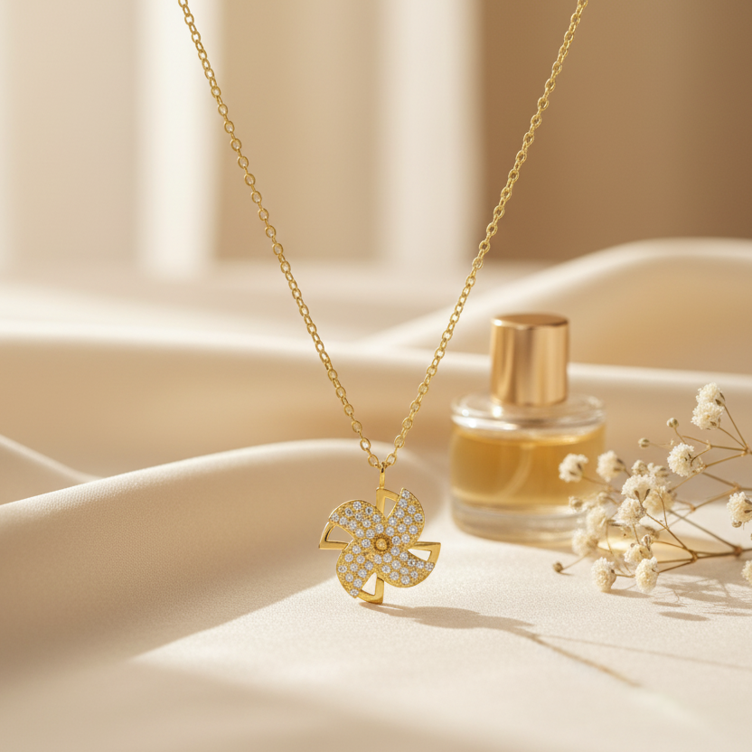 Collier Moulin en Or 18K