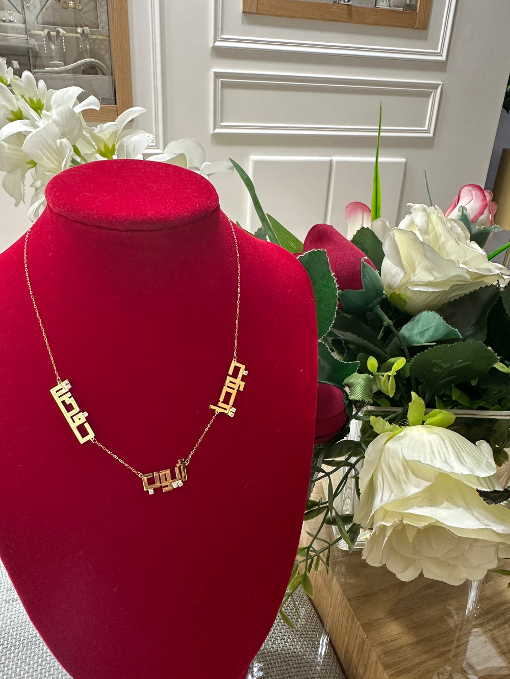 Collier Triple Kuffi Serti en Or 18K