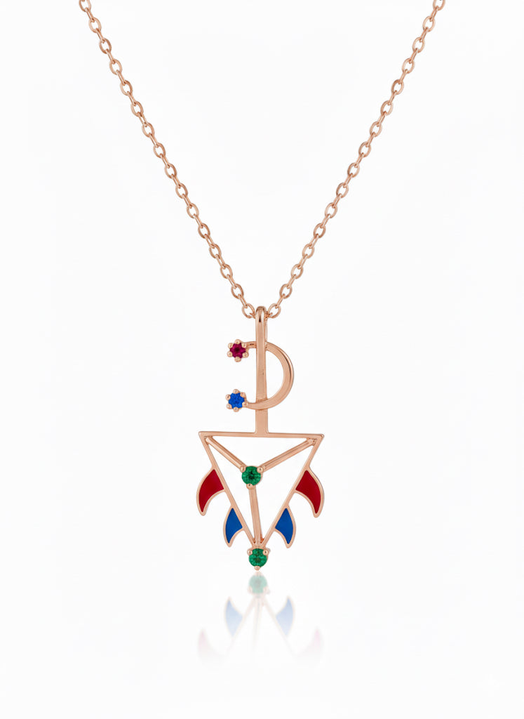 Flame d’AZOR émaillée en Or 18K