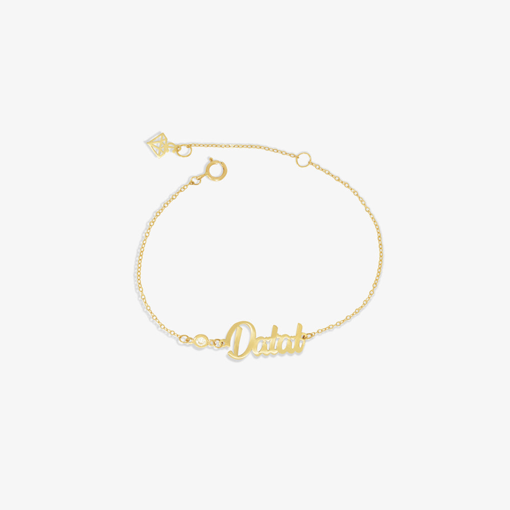 Personalized Name Bracelet in 18K Gold