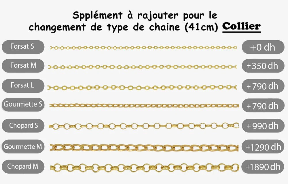 Collier Ommi lghaliya en Or 18K