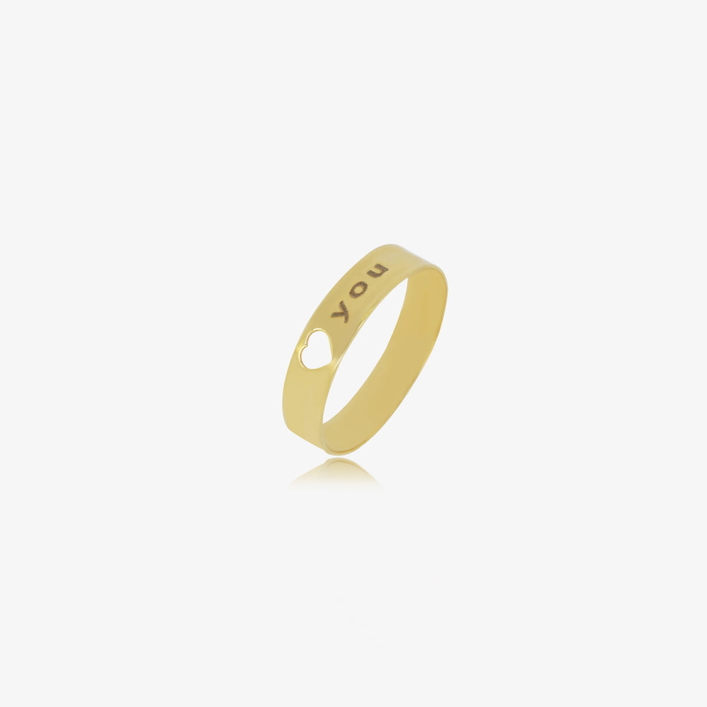 Him For Her Ring in 18K Gold