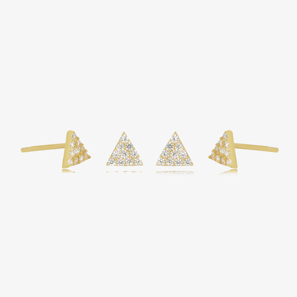 Boucle Stud Pyramide en Or 18K