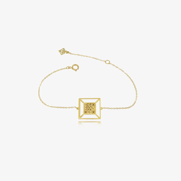 Bracelet Cubic QR En Or 18K