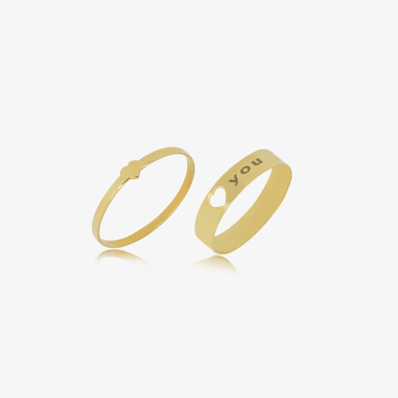 Bague Him For Her en Or 18K