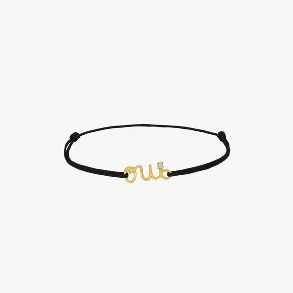 Bracelet Cordon Oui en Or 18K