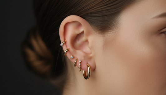 Boucles d’Oreilles : le "Ear Stack" chic pour un visage encadré d'or