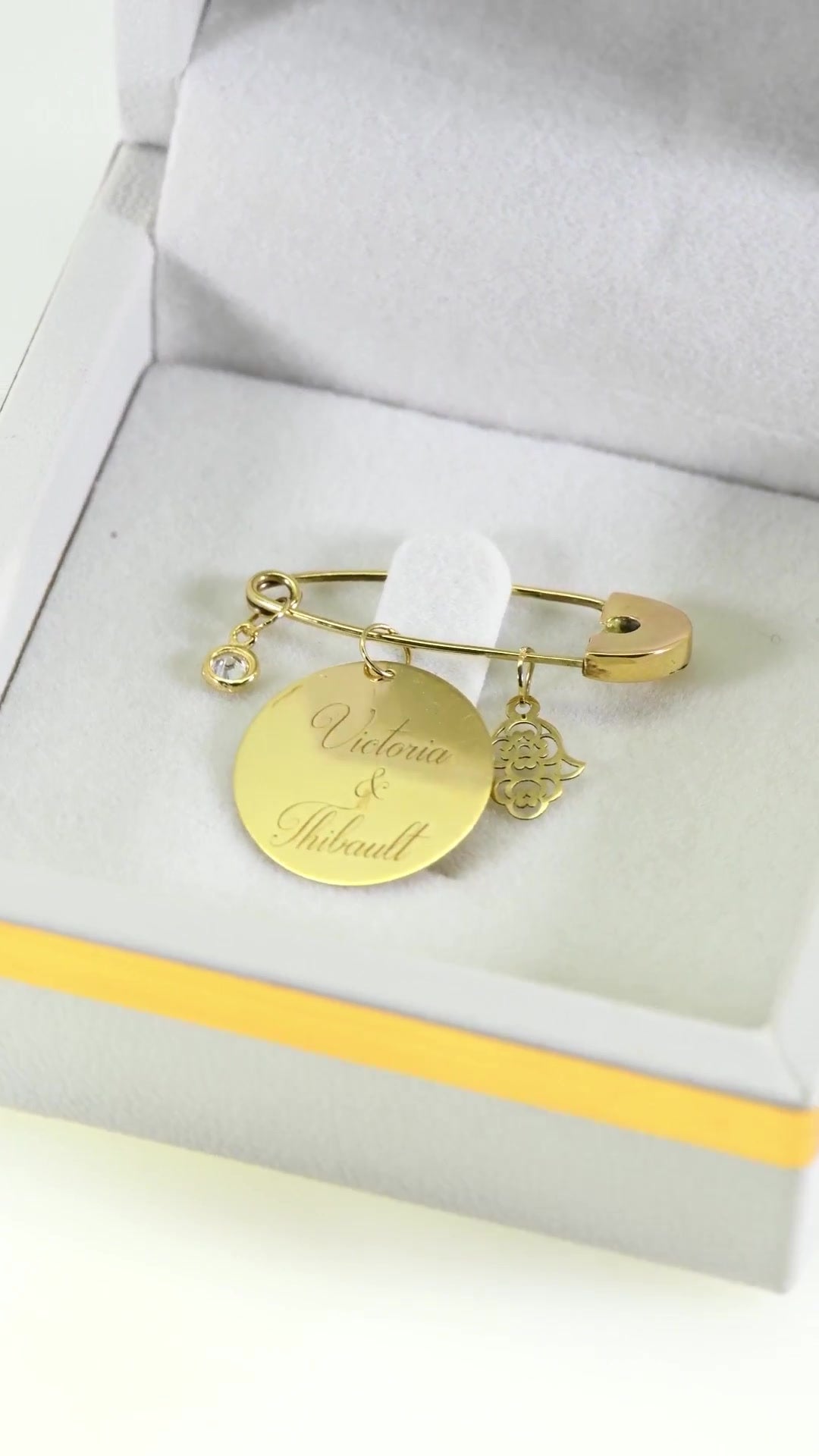 Broche Bébé Personnalisé en Or 18K