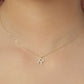 Collier Personnalisé avec initial en Or 18K serti Diamant naturel