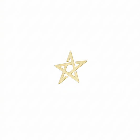 Broche Etoile du maroc en or 18 k