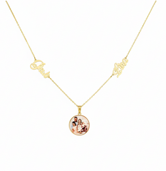 Collier Double Prénom Photo