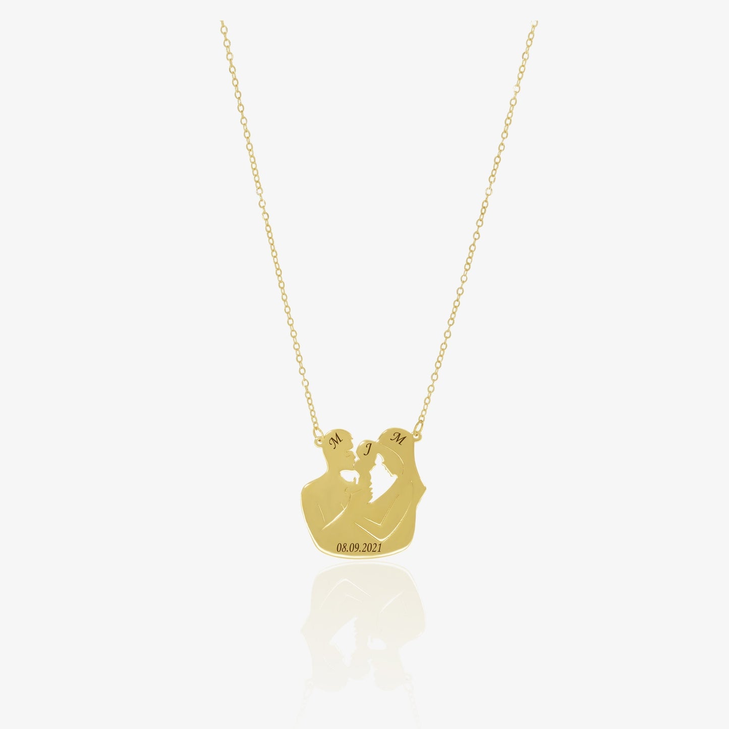 Collier Family 2 Personnalisé En Or 18K