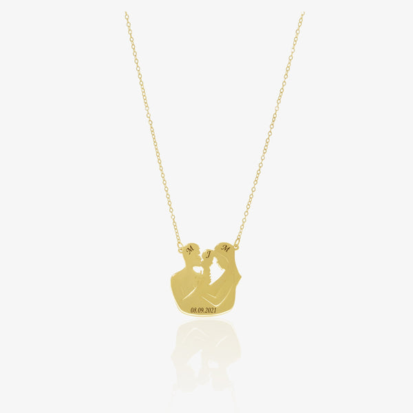 Collier Family 2 Personnalisé En Or 18K