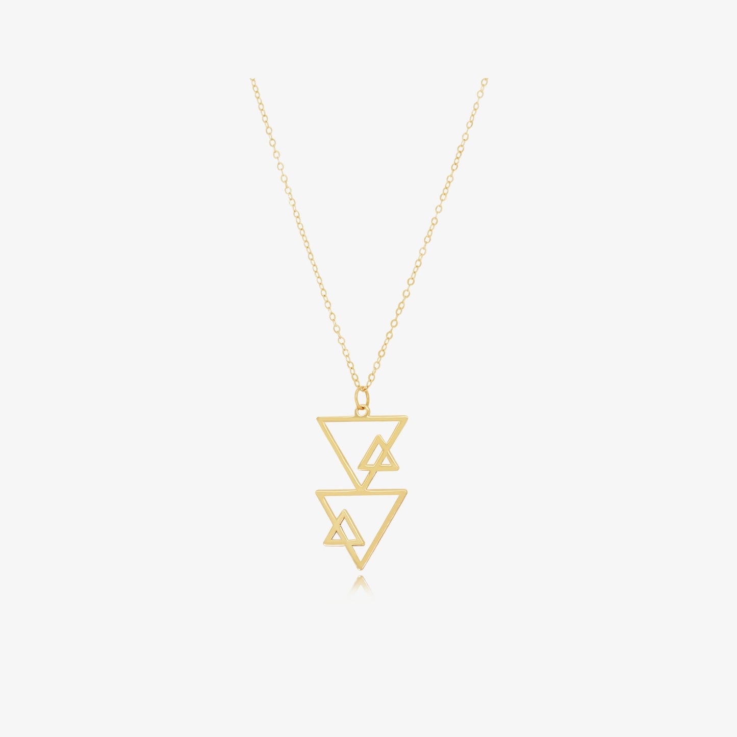 Collier Triangle d'OR en Or 18K