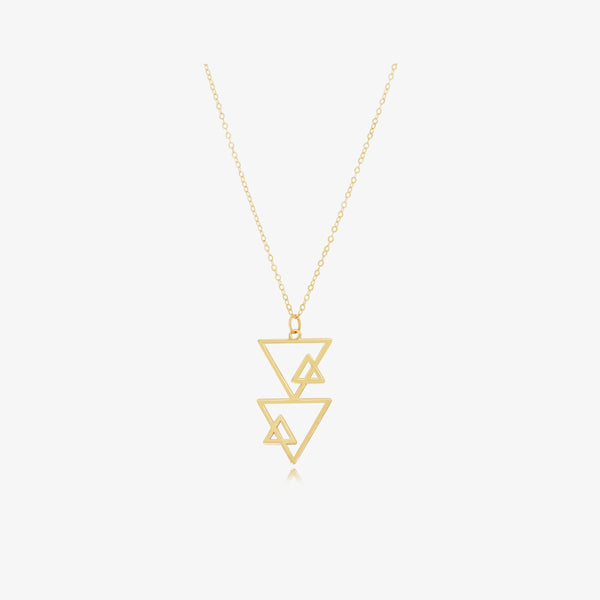 Collier Triangle d'or en Or 18K