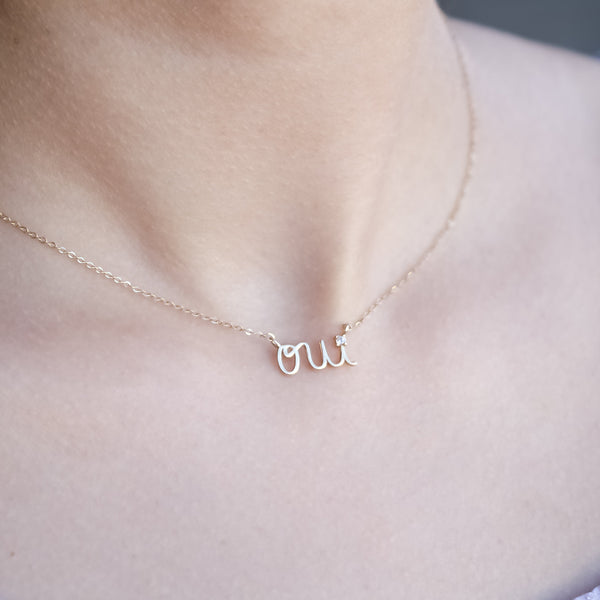 Collier Oui en Or 18K - Secondary View