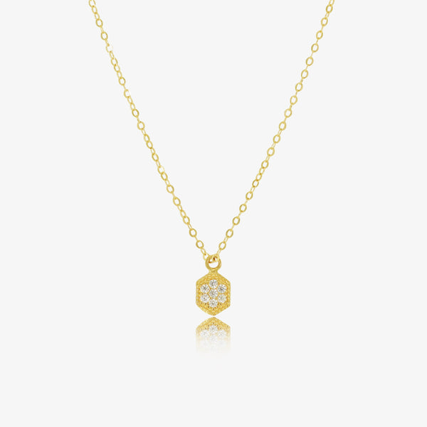 Collier Cristal en Or 18K