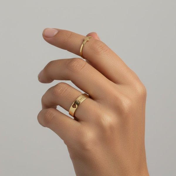 Him For Her Ring in 18K Gold - Secondary View