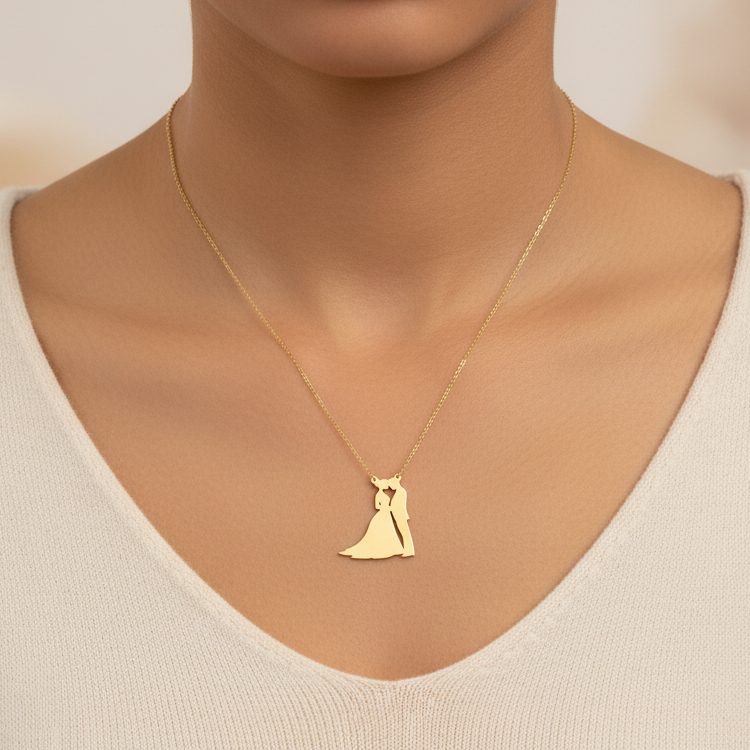 Collier Alliance Dorée Éternelle en Or 18k