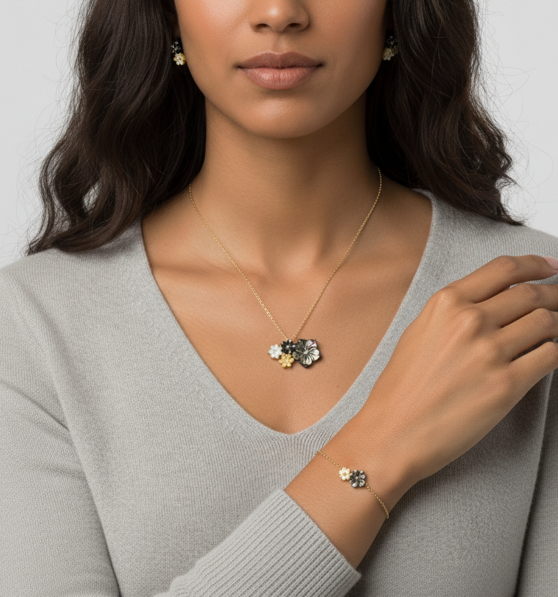 مجموعة كهربائية للحديقة من الذهب عيار 18 قيراطًا