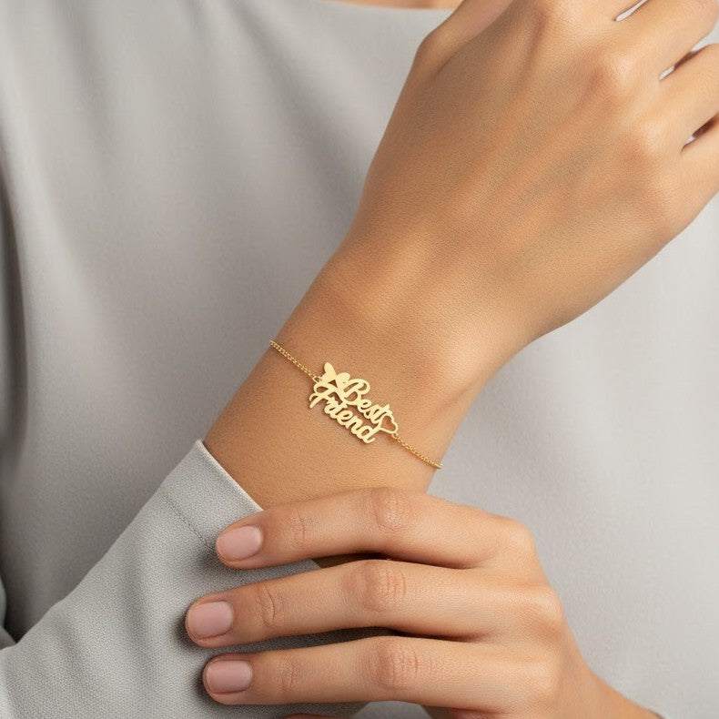 Bracelet Best Friends Personnalisé en Or 18K
