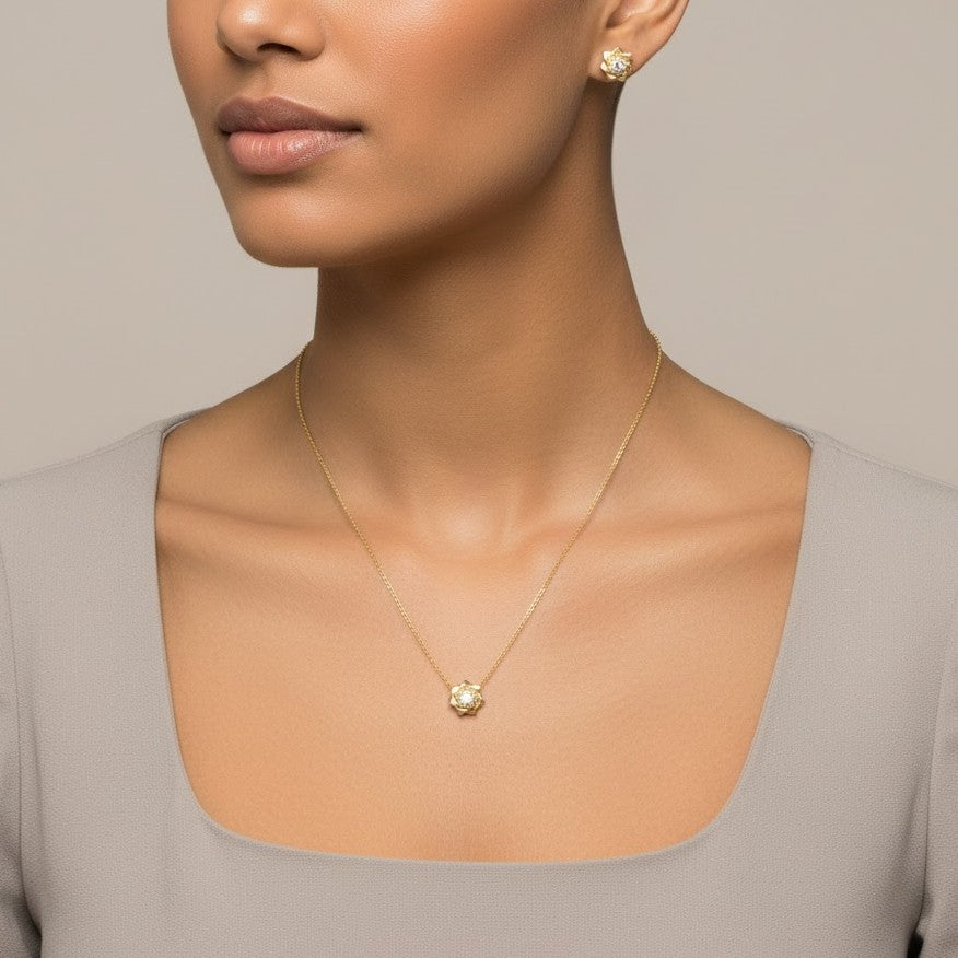 Ensemble Rose en Or 18K