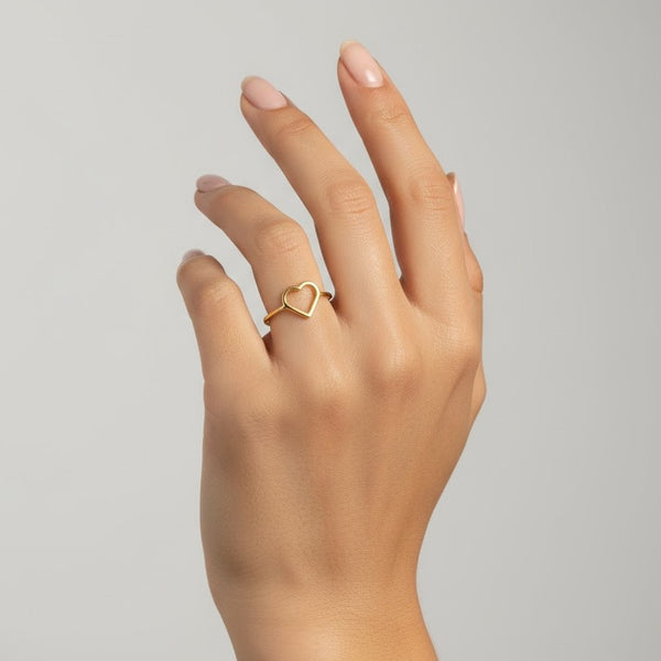 18K Gold Love Ring - Secondary View