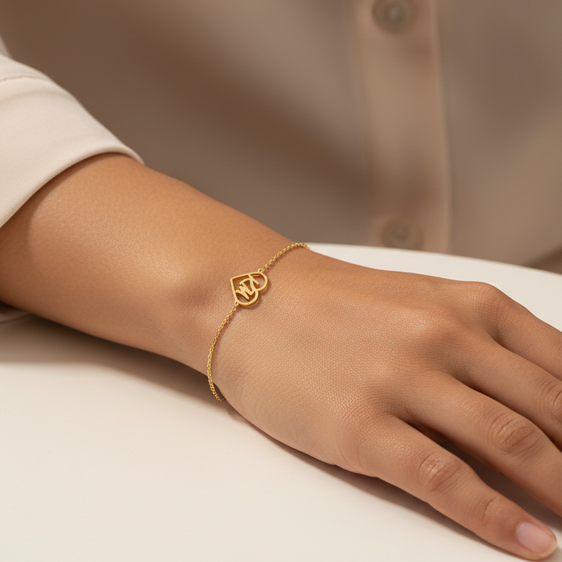 Bracelet Coeur éternel en Or 18K