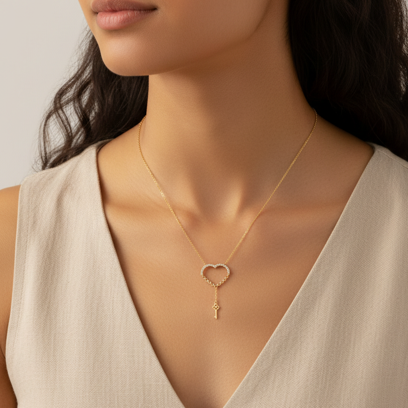 Collier Clef de l'Éternité en Or 18K