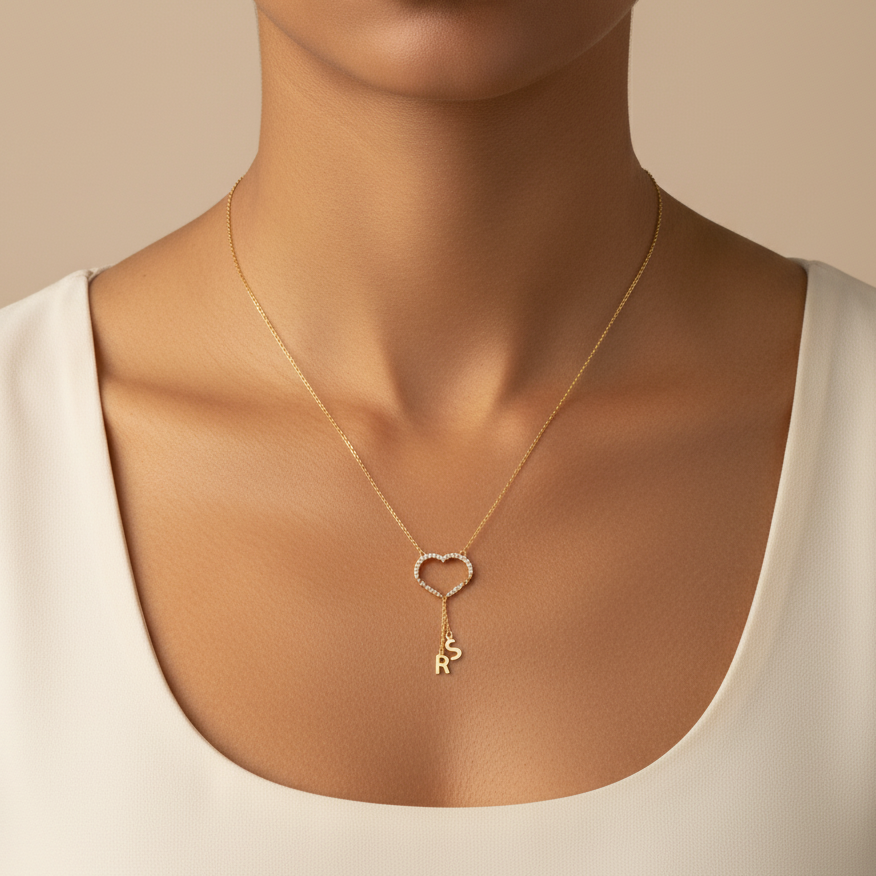 قلادة رقص حميمة من الذهب عيار 18 قيراطًا