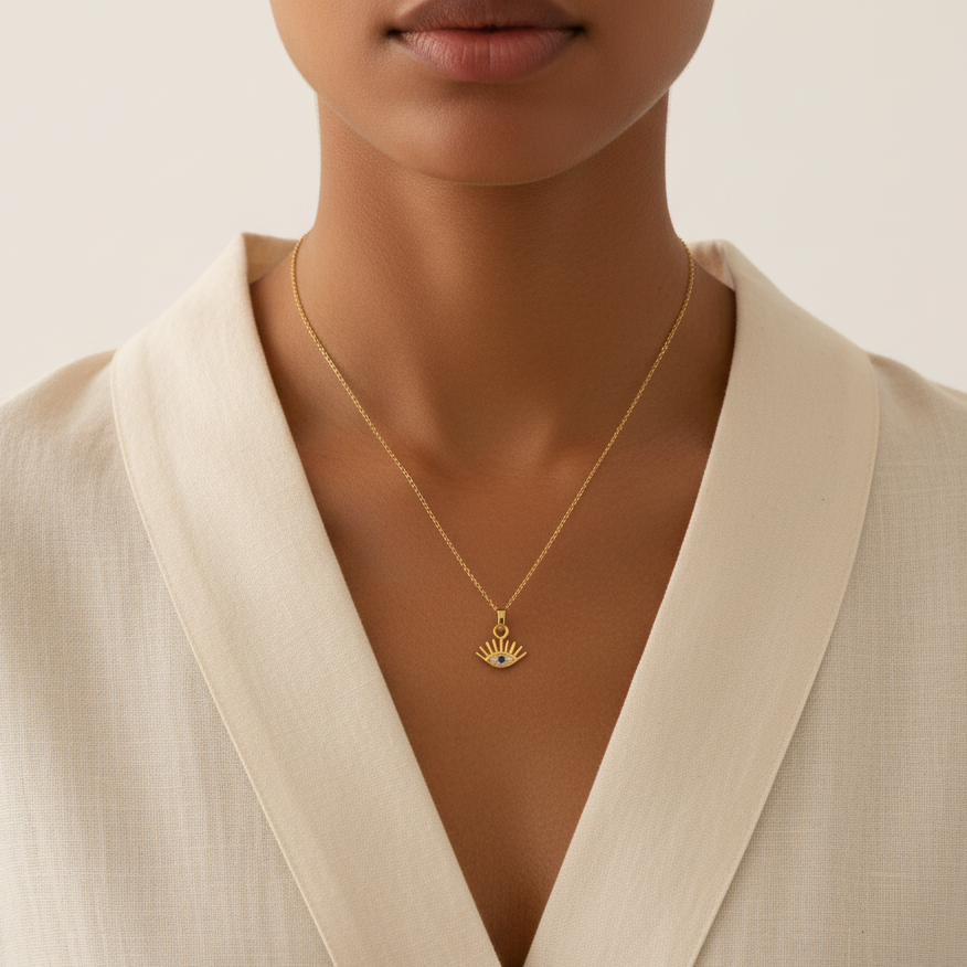 Collier D'oeil en Or 18K