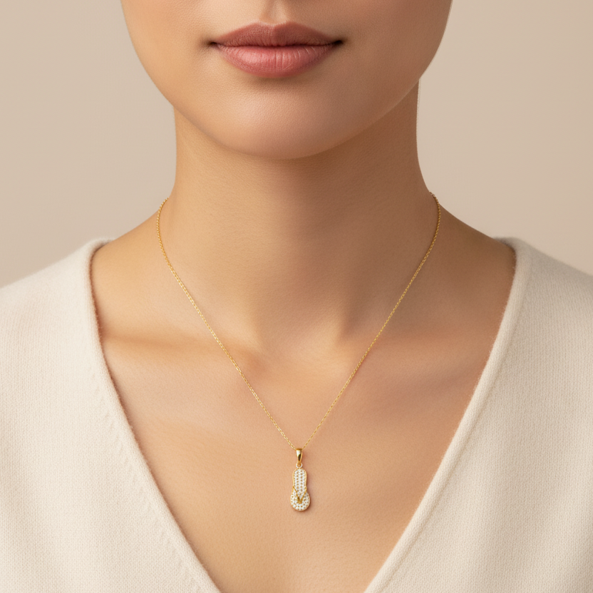 Collier Sandale en Or 18K