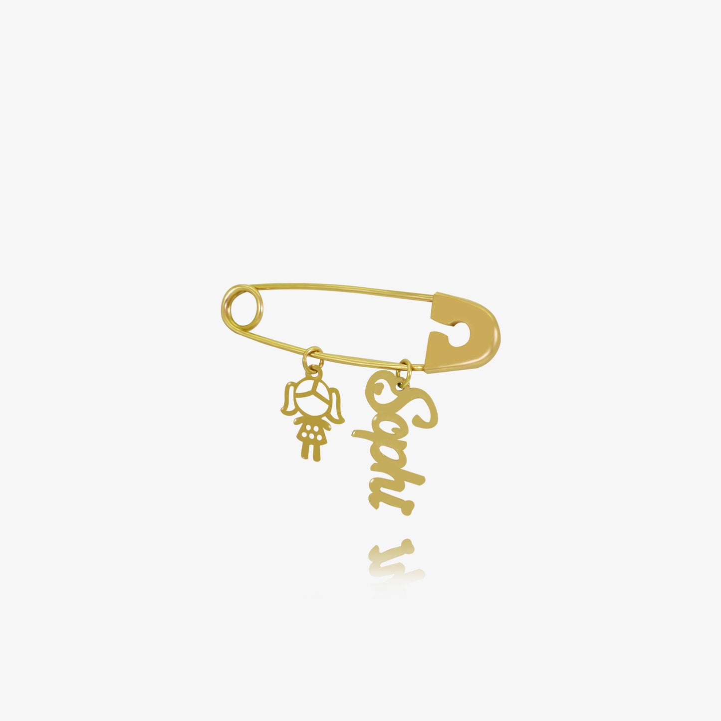 Broche Bébé Prénom en Or 18K