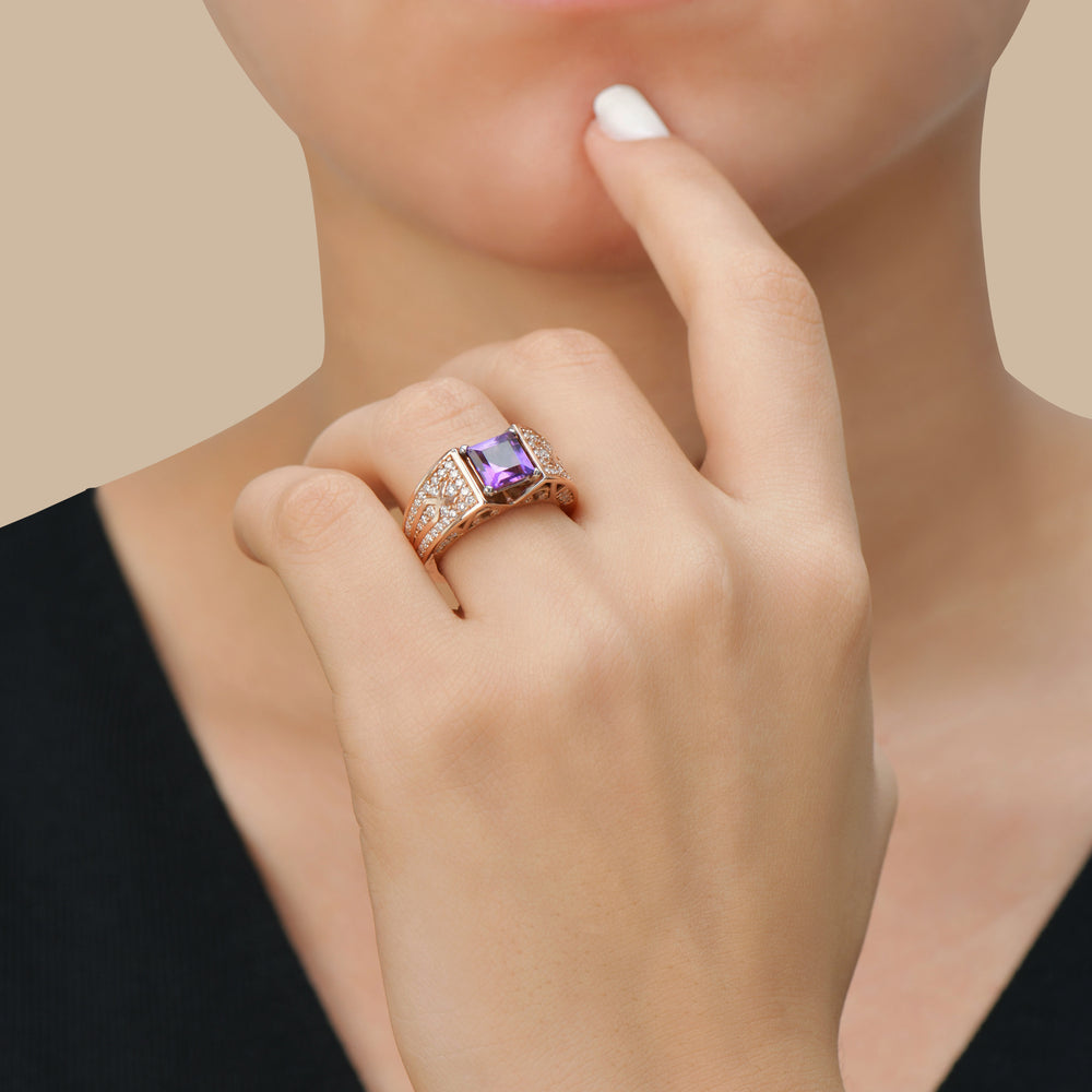 Bague Tislit en Or 18K Améthyste naturel