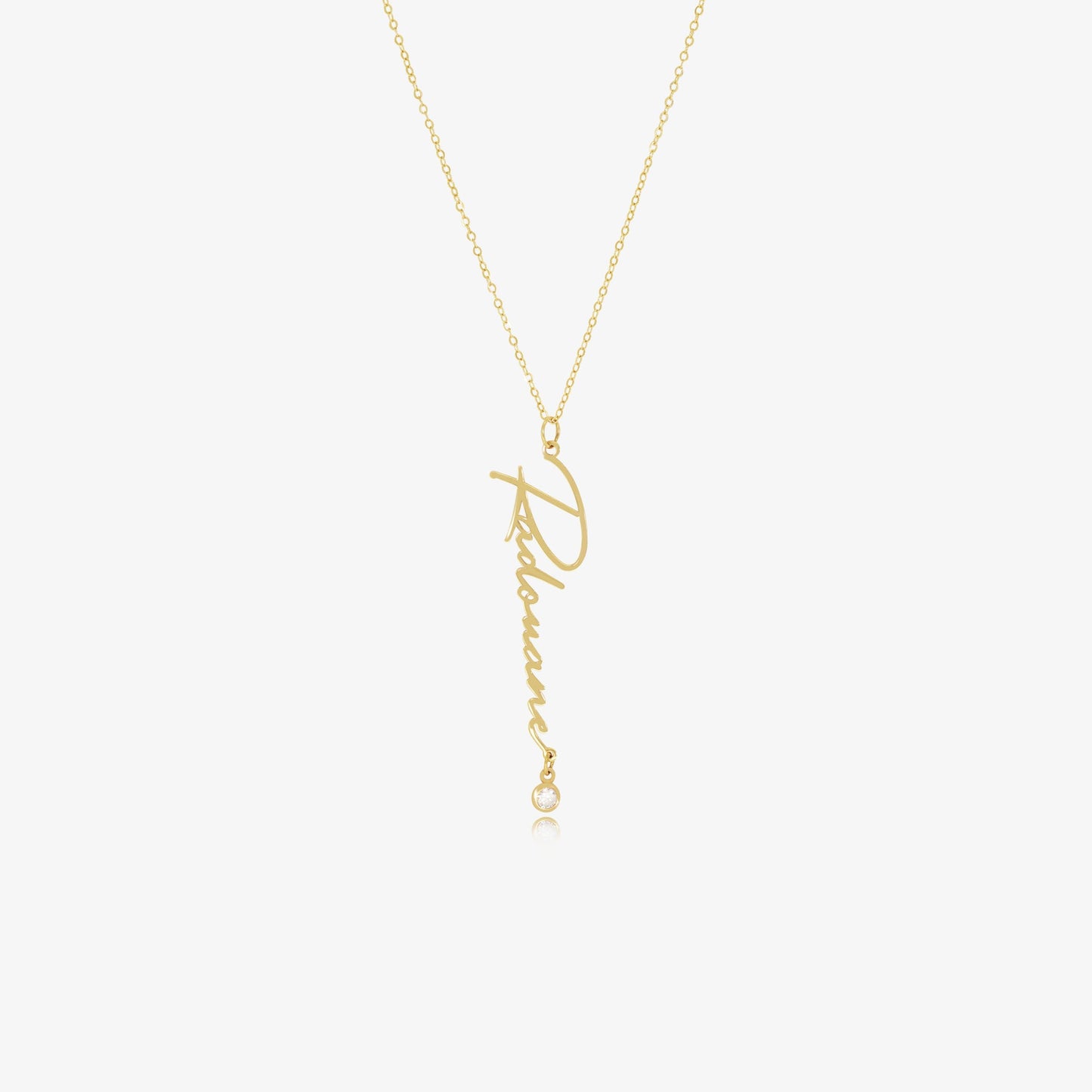 Collier Prénom Signature Brillant En Or 18K