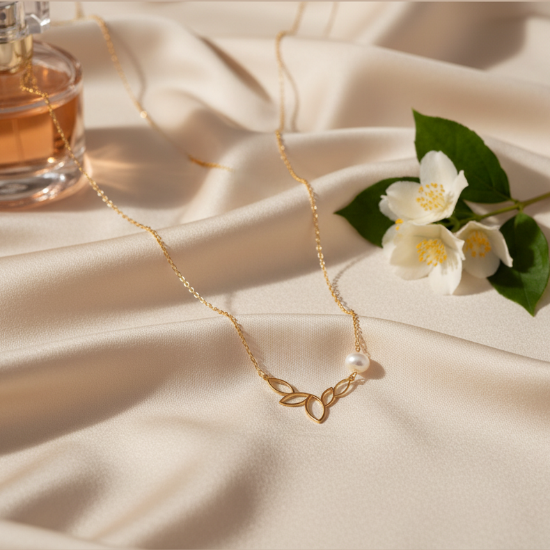 Collier Émergence Dorée en Or 18K