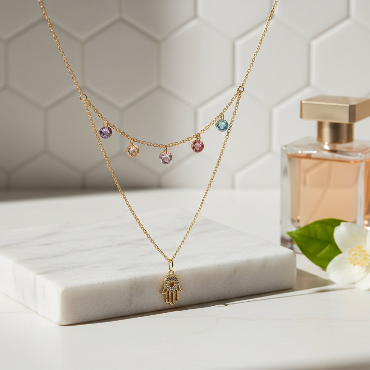 Collier Sérénité Éclatante en Or 18K